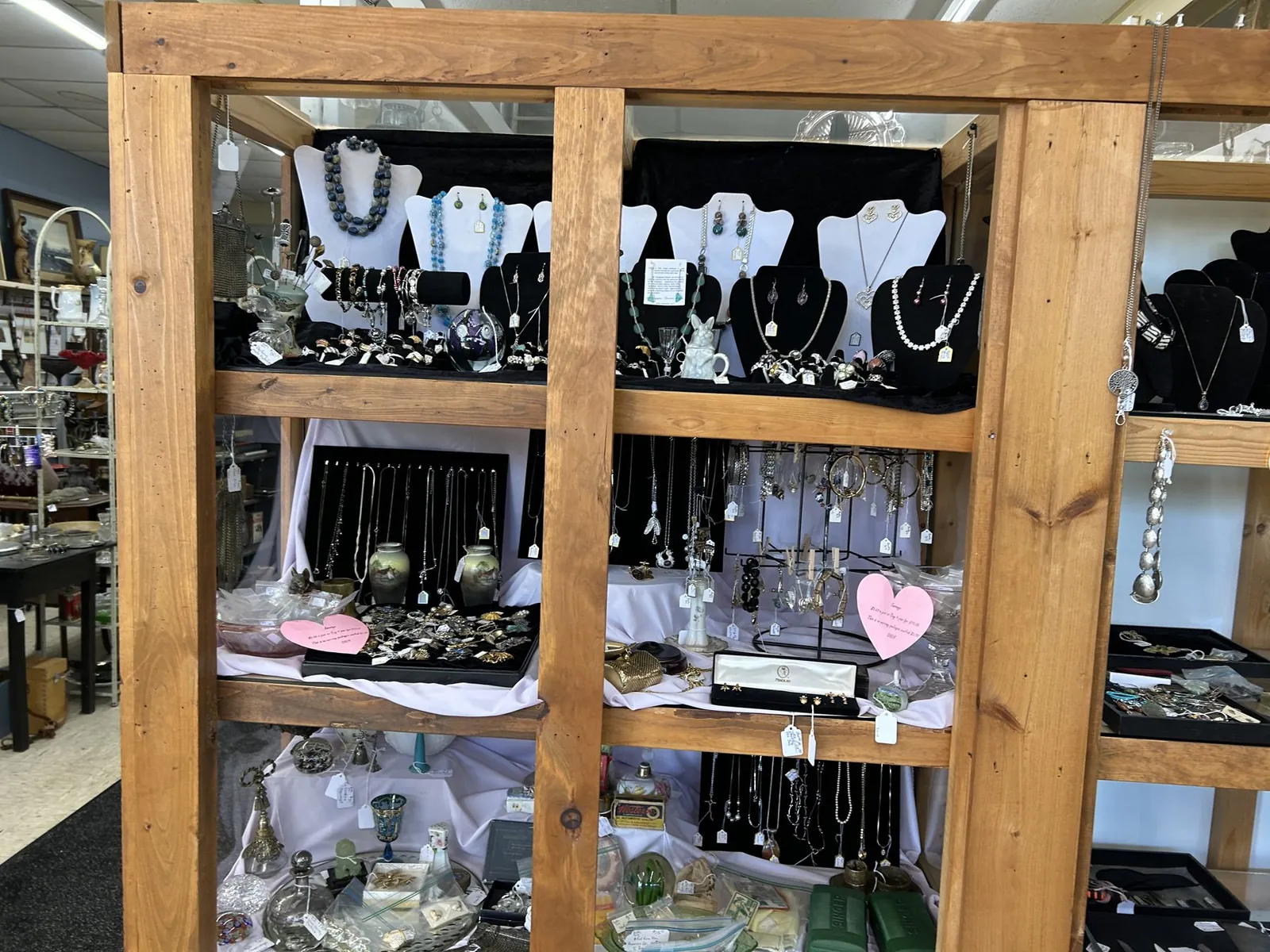 bangor-antiques-mall-necklaces-and-jewelry-wooden-cabinet